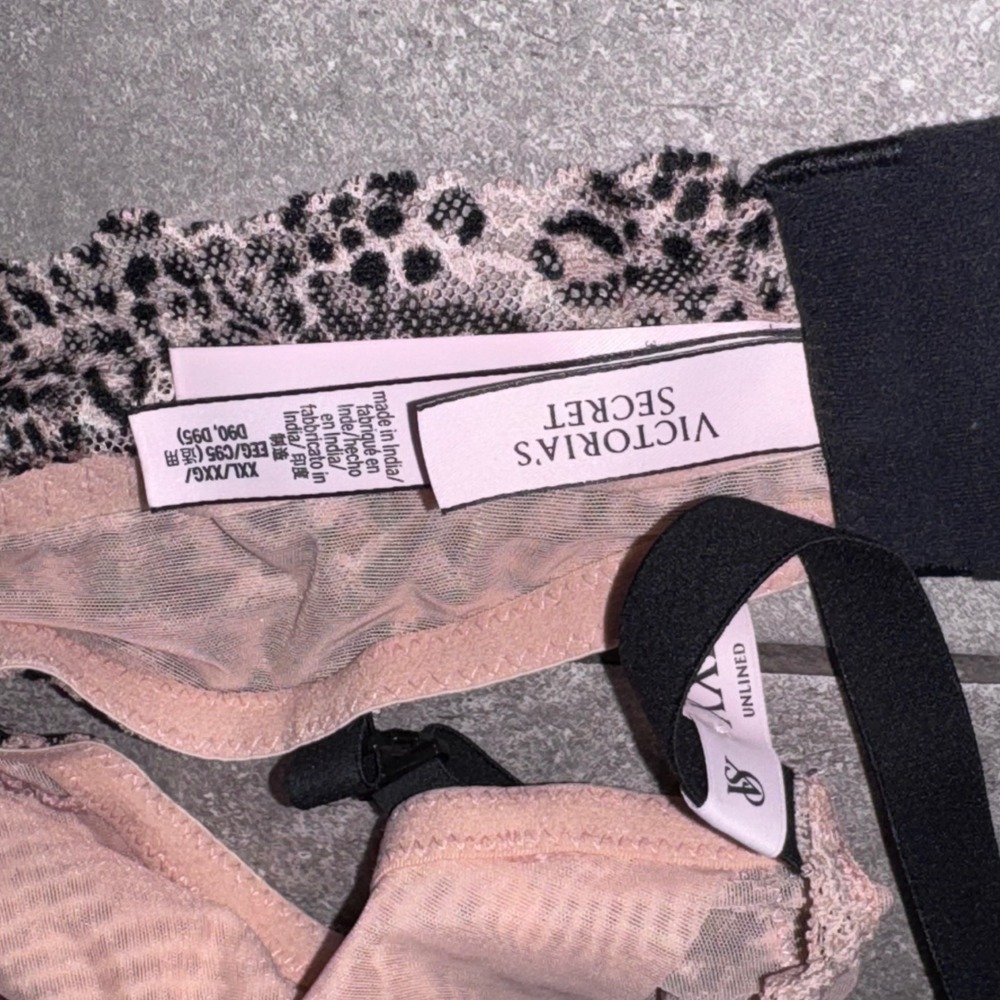 Victoria's Secret Bralette Set Women XXL Pink Leopard Floral NEW Lace 3 Pack - Picture 7 of 12